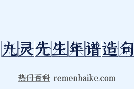 九灵先生年谱造句是什么意思的图片